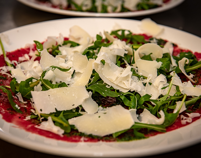 Butcher's menu beef carpaccio
